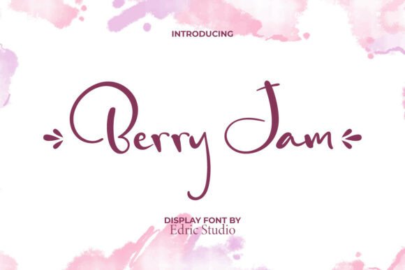 Berry Jam Font: A Delicate Script for Handcrafted Design Projects