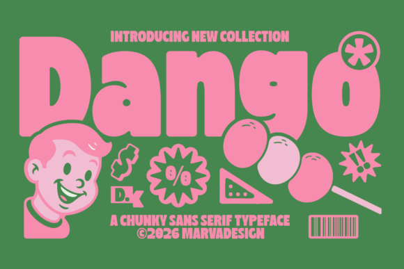 Dango Typeface: Bold, Rounded Design for Impact