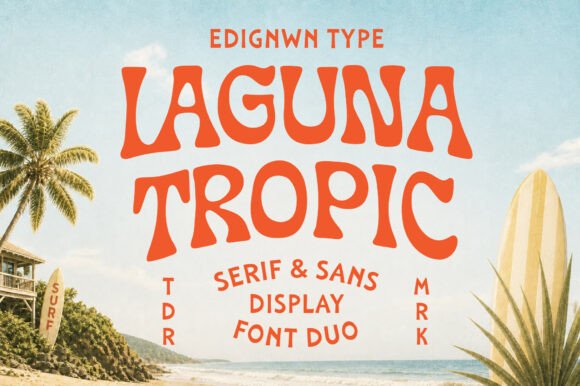 Laguna Tropic: Retro Surf Font Duo for Coastal Branding