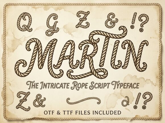 Martin Font: Rugged Rope Script for Creative Design
