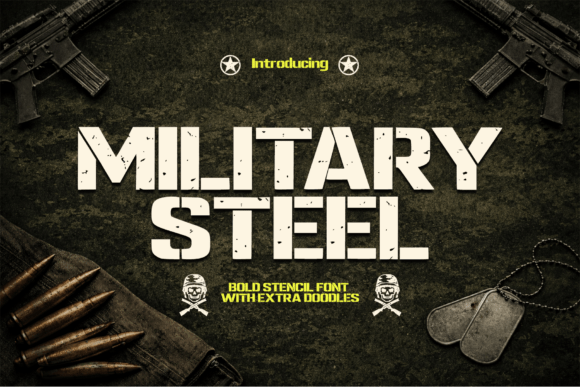 Military Steel: Leveraging Bold Stencil Typography for High-Impact Design