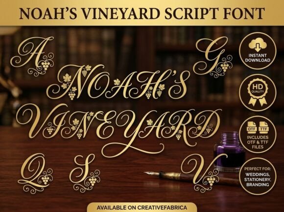 Noah’s Vineyard Font: Elevating Design with Artisanal Elegance