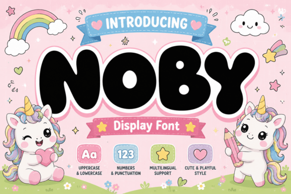 Noby: Elevating Creative Projects with Playful Bubble Typography