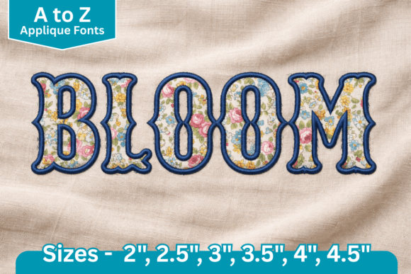 Satin Line Edge Applique Font: Bold Elegance for Embroidery