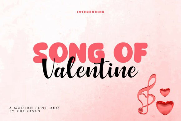 Song of Valentine Duo Font: A Romantic Typography Choice for Love-Themed Designs
