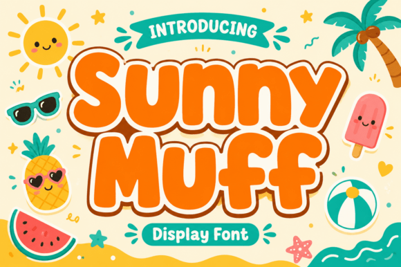 Sunny Muff: Elevating Summer Branding with Vibrant Display Typography