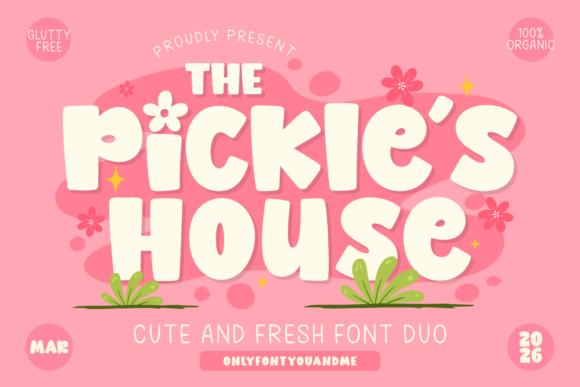 The Pickles House: A Cheerful Font Duo for Playful Design