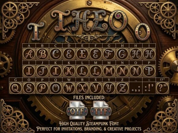 Theo Font: Steampunk Typography for Creative Projects